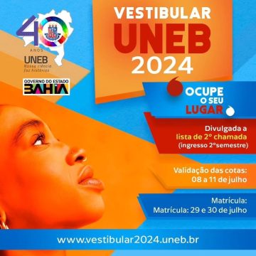 Unead divulga Lista de aprovados em 2° chamada no vestibular UNEB para ingresso no 2° semestre