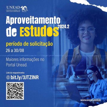 Se inicia hoje o Período de solicitação de Aproveitamento de Estudos 2024.2 – 26 a 30/08