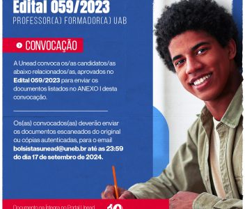 Unead convoca – Edital 059/2023 – Professor(a) Formador(a) UAB