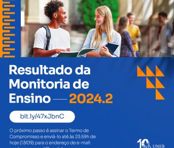 Unead divulga o Resultado da Monitoria de Ensino 2024.2