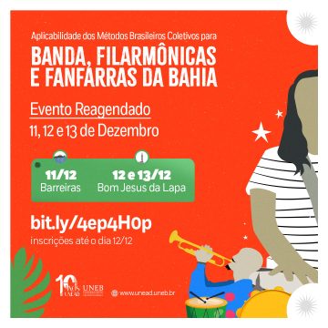 Reagendamento do Evento “Aplicabilidade de Métodos Brasileiros Coletivos para Banda, Filarmônicas e Fanfarras da Bahia”