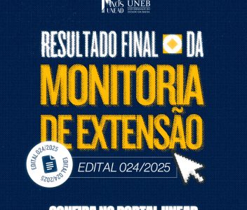 Unead divulga Resultado Final do Edital de Monitoria de Extensão Edital 024/2025